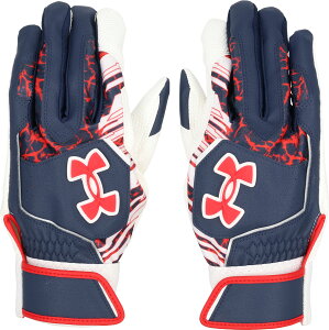 A_[A[}[ 싅\tg{[ obeBOO[u obeBOOu UA CLEAN UP BATTING GLOVES UAN[Abv obeBOO[u 6001310 410 Midnight Navy/White/Red Y