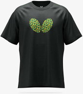 バタフライ 卓球 Tシャツ Tシャツ マルチル・Tシャツ 46580 961 ブラック×グリーン ユニセックス