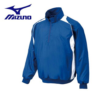 ミズノ ハーフジップジャケット 野球中綿入りジャケット 12JE4V4016 パステルネイビー×ホワイト