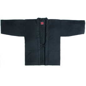 宮田織物 はんてん 半纏 麻の葉 あさのは メンズ 日本製 冬 中わた綿100％ 黒 ブラック black フリー