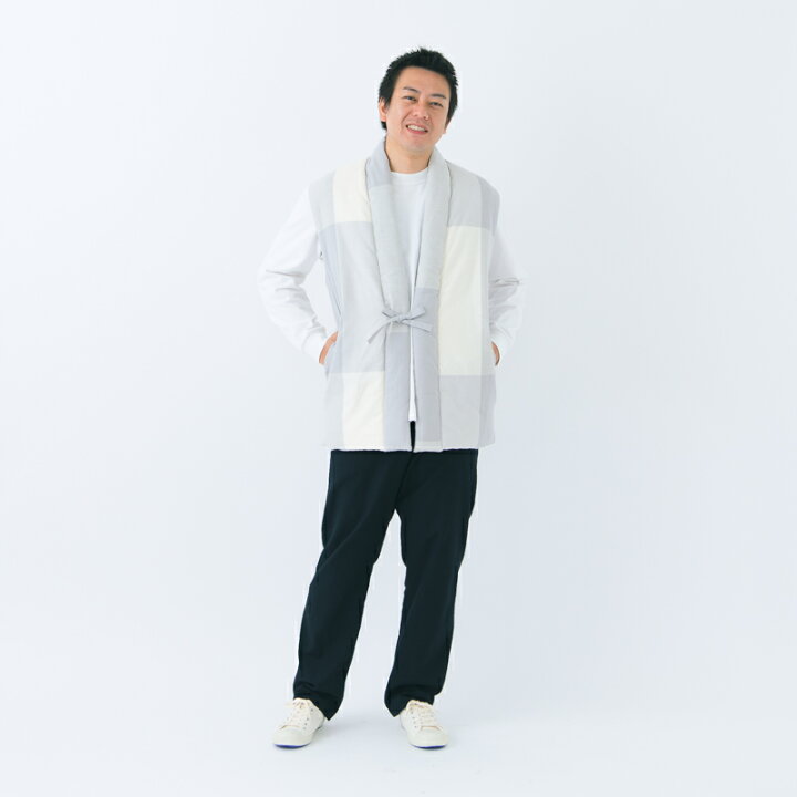 楽天市場】宮田織物 はんてん 袖なし nodoka(のどか)ポンチョ メンズ 
