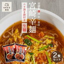 宮崎辛麺 2袋セット 本場の味 中一本店 ご当地ラーメン 生麺 こんにゃく麺 送料無料