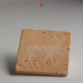 天然石 コースター プレート 選べる5種類 10cm角 厚み1cm 石畳風 ティーマット マット仕上げ 敷石 敷板 インテリア 観葉植物 台座 マルチプレート 1枚