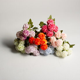 造花 キク 5輪付 ブーケ 全長35cm 花径40mm フェイクフラワー アーティフィシャルフラワー 菊 マム 仏花 インテリア 装飾 お買い得 在庫限り 全8色