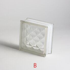 【訳ありアウトレット】 ガラスブロック 6個セット 190mm角 厚み80mm 4種のデザインから選べる 模様入り ガラス ブロック 欄間 窓 エクステリア 外構 DIY インダストリアル 6個1セット