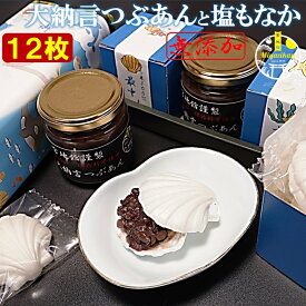 塩もなか 大納言 つぶあん と 塩もなか 12枚（6組） 無添加 お歳暮 ギフト 送料無料 のし対応 スイーツ 最中 もなか モナカ 北海道十勝産小豆 銅釜直火炊き 大納言小豆 つぶあん 粒餡 あんこ アンコ 餡子 小豆 あずき 和菓子 プレゼント 御歳暮