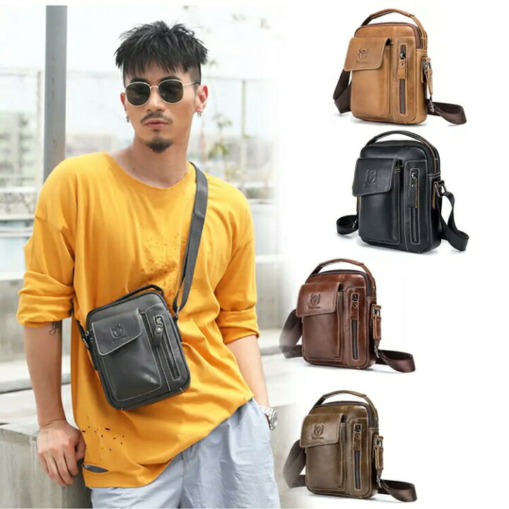 楽天市場】ショルダーバッグ メンズ 革 バッグ レトロ風 バッグ ワン 