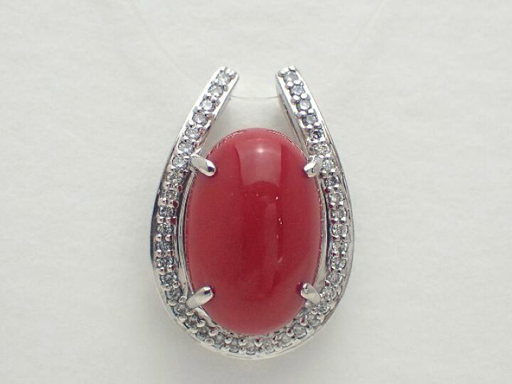 楽天市場】【新品仕上げ済】Pt900 サンゴペンダント／サンゴ17.42ct 