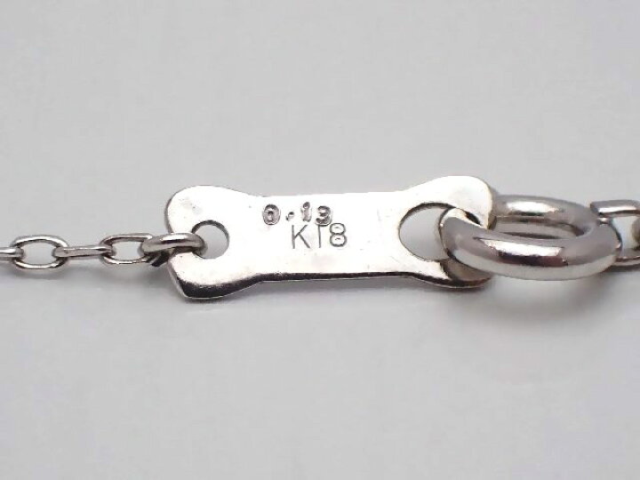 楽天市場】 K18（WG） ダイヤモンドプチネックレス／ミッシェルクラン 