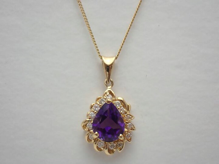 楽天市場】K18 アメシストペンダントネックレス／アメシスト1.63ct 