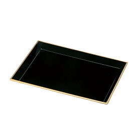 【2点5%OFFクーポン 15日まで】 日本製 焼香盆 紀州塗り 9寸 27cm お盆 トレー 和 トレイ 仏具 PC 角立 金渕付 香炉盆 シンプル 仏壇 仏前 贈答品 葬儀 法事 供養 祭壇 法要