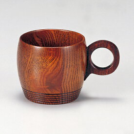 天然木製 コーヒーカップ ライン 漆塗り コップ カップ 茶色 マグカップ 割れにくい