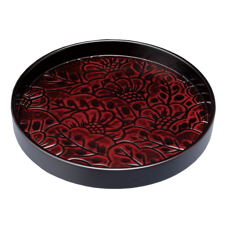 楽天市場】紀州塗り 紀州漆器 お盆 トレー 30cm 天然木製 丸盆 浅型丸  