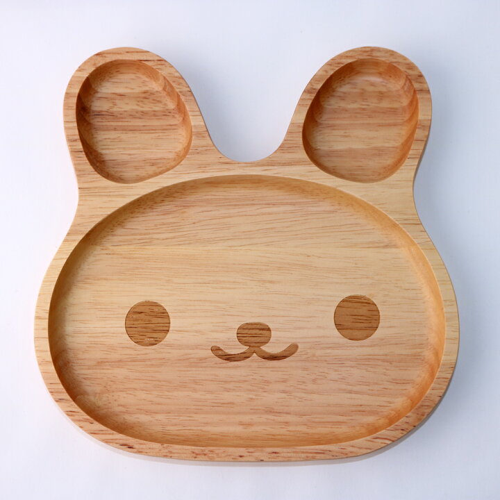 楽天市場】【20％OFF 3/4 20時〜】 天然木製 うさぎさんプレート 