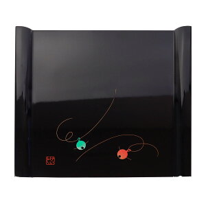 多用皿 keijiCREATE 遊シリーズ 27×30cm 木製 プレート 無地 鈴 お皿 盛り皿 ディッシュプレート 紀州漆器 紀州塗り お正月 お祝い 料理 盛り付け おしゃれ 来客 おもてなし ブラック 黒 漆黒 食器