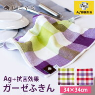 【10％クーポン 9/25まで】PLYS base ふきん Ag+ 臭くならない 34×34cm 消臭効果 布巾 クロス チェック …