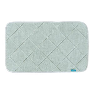 PLYS CARARACA カララカ バスマット 35×60cm 乾度良好 タオルバスマット 丸洗い 洗える おしゃれ 吸水 速乾 抗菌 防臭 無地 衛生的 ふわふわ シンプル かわいい 乾燥機対応 オカ グリーン アイボリ