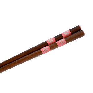 【ポイント5倍 25日まで】 お箸 木製 21cm はし 箸 天然木 おはし 市松桜 ピンク パープル さくら かわいい おしゃれ 天然木製 漆塗り 和風 和食器 1膳 単品 お箸 お弁当 普段使い プレゼント ギ