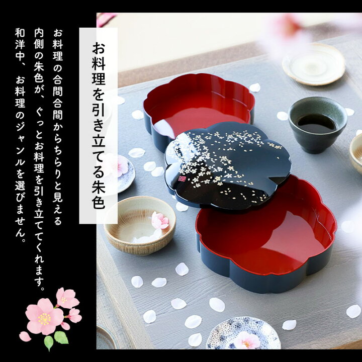 楽天市場】【20％OFFクーポン 4日20時〜】 重箱 2段 6.5寸 19.2cm 黒 