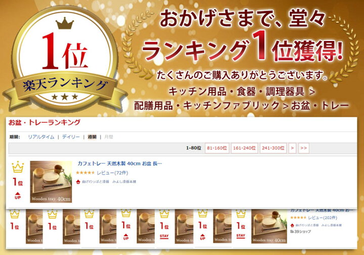 楽天市場】\半額アウトレット/【50%OFF 1,210円引き さらに最大300円クーポン有 30日23:59まで】 カフェトレー 天然木製 40cm お盆 長角膳 白木 トレー 北欧風 おしゃれ 木製 カフェ ナチュラル トレイ おぼん スタッキング 収納 業務用 ランチョンマット シンプル ... 楽天市場】\半額アウトレット/【50%OFF 1,210円引き さらに最大300円クーポン有 30日23:59まで】 カフェトレー 天然木製 40cm お盆 長角膳 白木 トレー 北欧風 おしゃれ 木製 カフェ ナチュラル トレイ おぼん スタッキング 収納 業務用 ランチョンマット シンプル ...