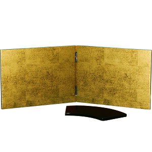 【最大300円クーポン 27日9:59まで】 紀州塗り 屏風貼 金箔貼姫屏風 無地 花台付 和室 おしゃれ 木目 インテリア 日本製 和柄 和デザイン ギフト お土産 記念品 ディスプレイ 贈答品 和雑貨 和