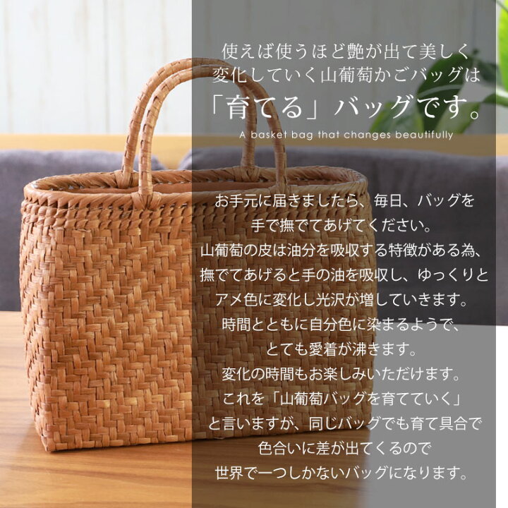 楽天市場】＼半額アウトレット／【50％OFF】 山葡萄 かごバッグ 1年 