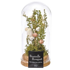 コルクガラスドーム 小花 アレンジS ホワイト ドライフラワー 仏花 造花 模造品 仏壇用の仏花 造花 お供え用花【20260914】