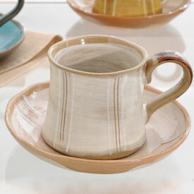 クラフトコーヒーカップ ソーサーセット ホワイト せともの 食器 マグカップ 紅茶カップ ティーカップ コーヒーカップ ソーサー (20240525)