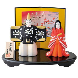 金彩華桜立雛 SA-258 ひな祭り 雛人形 お雛 ひな人形 土雛 昭峰 【20251107】