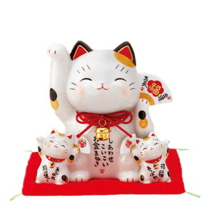 彩絵お金まねき猫 (福づくし) (貯金箱)招き猫 福招き 金運招き 人招き 薬師窯 7842 【20251030】