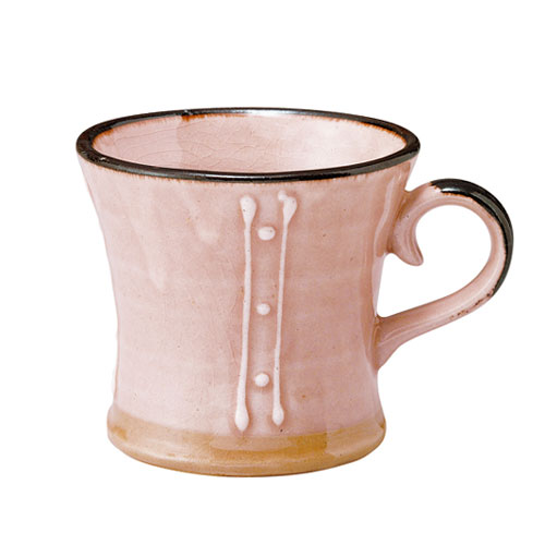 カントリーマグ ピンク マグカップ ティーカップ せともの 食器 コーヒーカップ お茶 緑茶 店頭受取対応商品（20230527)