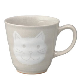 粉引マグ ネコ マグカップ 猫 ねこ ティーカップ せともの 食器 コーヒーカップ お茶 緑茶 【20260307】