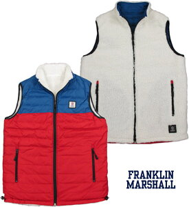 �ySALE�z30%OFF��FRANKLIN��MARSHALL/�t�����N�����A���h�}�[�V���� SLEEVELESS DOUBLE-FACE DOWN JACKET �i�C����×�{�A�t���[�X�A���o�[�V�u���_�E���x�X�g BLUETTE(�u���[/���b�h×�z���C�g)/SKU #JKMF117ANW17