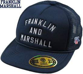 FRANKLIN＆MARSHALL/フランクリンアンドマーシャルCAPSアーチロゴ刺繍入り、メッシュキャップ/ベースボールキャップNAVY(ネイビー)/CPUA926W17