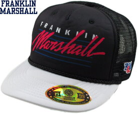 FRANKLIN＆MARSHALL/フランクリンアンドマーシャルCAPSメッシュキャップ/ベースボールキャップBLACK(ブラック×ホワイト)/CPUA912S17