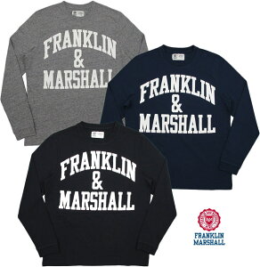 FRANKLIN��MARSHALL/�t�����N�����A���h�}�[�V���� LONG-SLEEVED T-SHIRT�A�[�`���S �v�����g����T�V���c/�J�b�g�\�[SKU #TSMF249XNW18