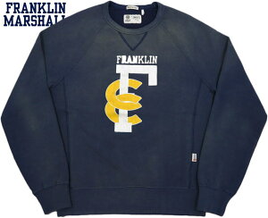 FRANKLIN��MARSHALL/�t�����N�����A���h�}�[�V���� ROUND NECK RAGLAN SWEATSHIRT ���O�����X�E�F�b�g�V���c/�Ђъ���v�����g����g���[�i�[ NAVY(�l�C�r�[)/SKU #FLMF153AMW19