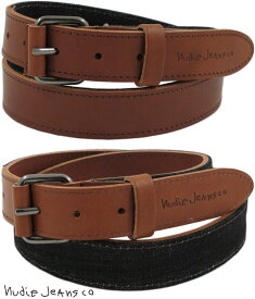 Nudie Jeans co/ヌーディージーンズ WAYNE BELT REVERSIBLE リバーシブルレザーベルト/デニム×レザー、リバーシブルベルト DENIM(インディゴデニム)