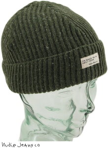 Nudie Jeans co/�k�[�f�B�[�W�[���Y NICHOLSON BEANIE RIB�j�b�g�L���b�v/�r�[�j�[ GREEN(�I���[�u�O���[��)