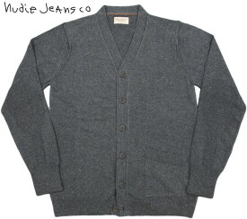 Nudie Jeans co/ヌーディージーンズ ROBERT MELANGE CARDIGAN コットンニット カーディガン ANTRACITE(グレー)