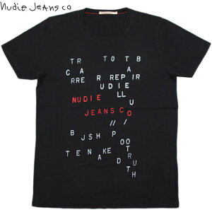 Nudie Jeans co/�k�[�f�B�[�W�[���Y ANDERS�gLETTER STAMPS�h �����v�����gT�V���c/�����J�b�g�\�[ BLACK(�u���b�N)