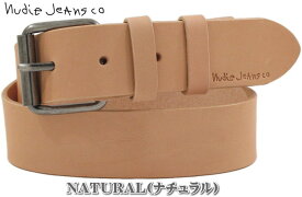 Nudie Jeans co/ヌーディージーンズ PEDERSSON LEATHER BELT レザーベルト NATURAL(ナチュラル)