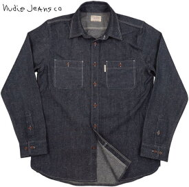 Nudie Jeans/ヌーディージーンズ Sven Dry Bamboo Selvage Denim 竹繊維混、セルビッチデニムワークシャツ