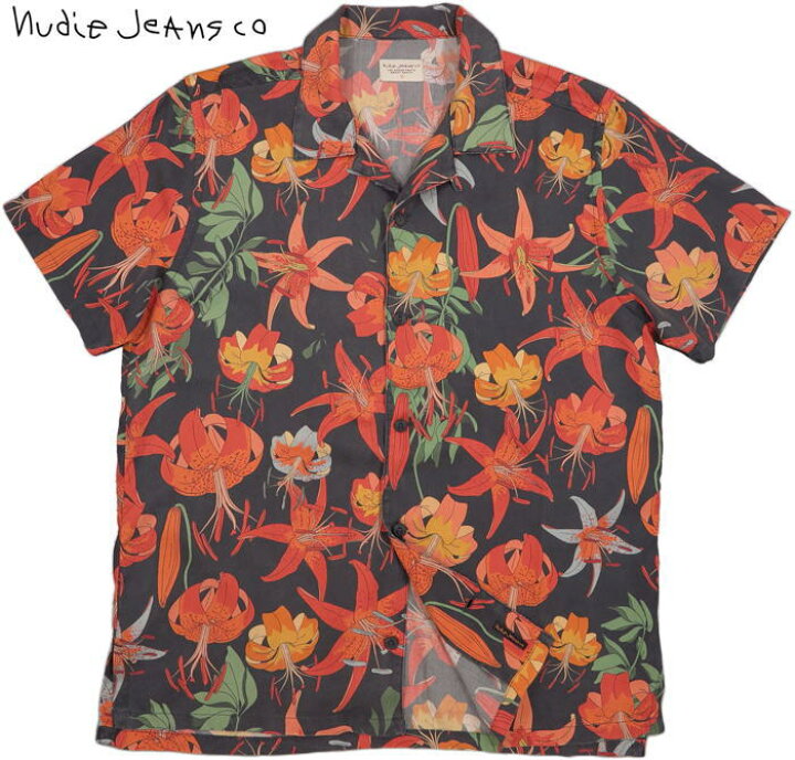 楽天市場】Nudie Jeans co/ヌーディージーンズ ARVID LILIES アロハ 