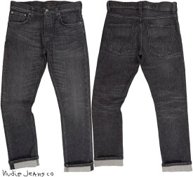 Nudie Jeans/ヌーディージーンズ GRIM TIM(グリムティム)straight slim fit with normal rise BLACK PIXEL(ブラック ピクセル)