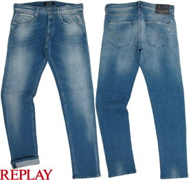 REPLAY/リプレイMA946“RONAS”SLIM FIT JEANS“ロナス”スリムフィット・ストレッチジーンズ9oz DARK BLUE POWER STRETCH DENIM