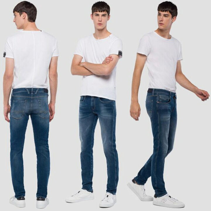 楽天市場】REPLAY/リプレイM914 SLIM FIT ANBASS HYPERFLEX+ JEANS 