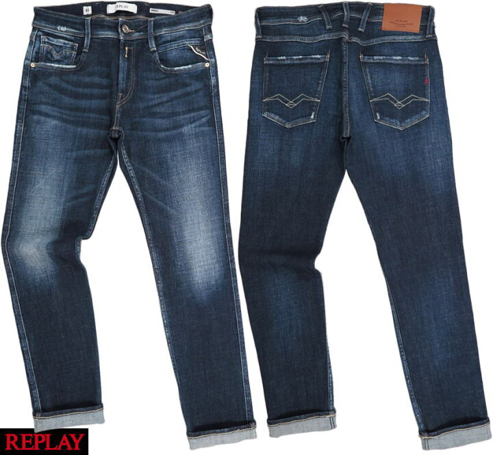 楽天市場】REPLAY/リプレイM914Y AGED ECO 1 YEAR SLIM FIT ANBASS 