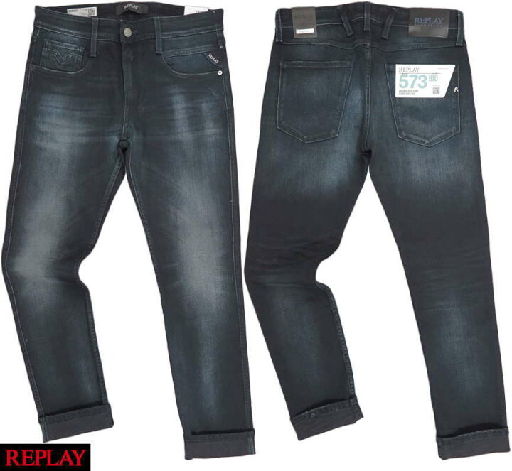 楽天市場】REPLAY/リプレイ M914Y 573 BIO SLIM FIT ANBASS JEANS 573