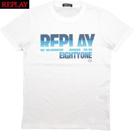 REPLAY/リプレイ M6010 REPLAY EIGHTYONE JERSEY T-SHIRT 半袖プリントTシャツ/カットソー WHITE(ホワイト)